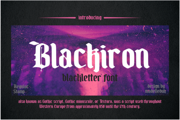 Blackiron: A Bold Blackletter Font for Stylish Typography