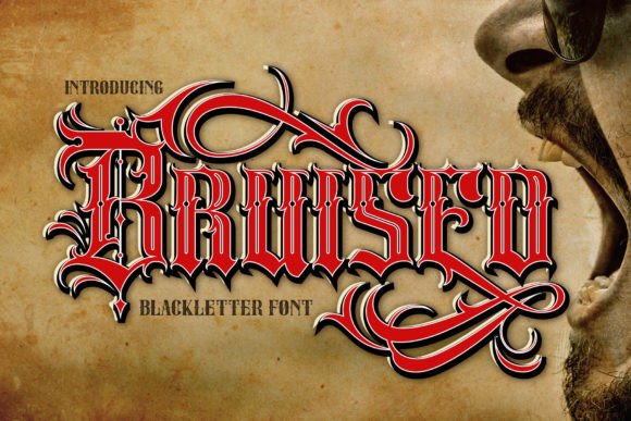 Bruised: A Contemporary Blackletter Font for Bold Branding