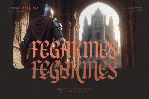 Fegakines: Elevating Brand Identity with Modern Blackletter Design