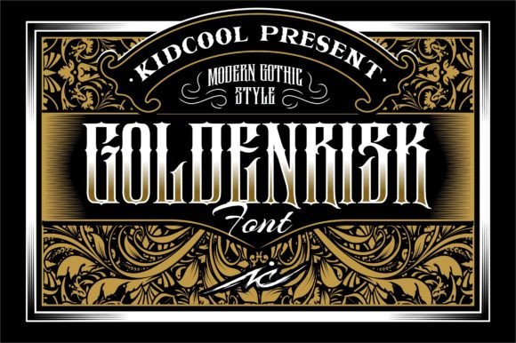 Goldenrisk: A Bold Choice for Modern Gothic Typography in Design Projects