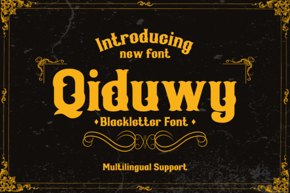 Qiduwy: Elevating Brand Identity with Futuristic Blackletter Typography