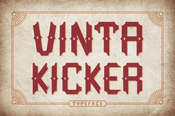 Vinta Kicker: A Retro Blackletter Display Font for Vintage Designs