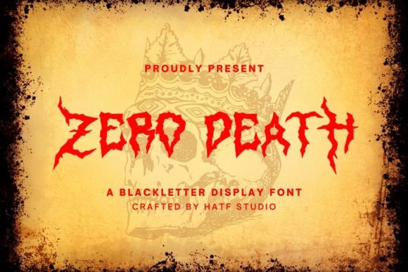 Zero Death: The Gothic Font That Adds a Bold, Dark Edge to Your Projects